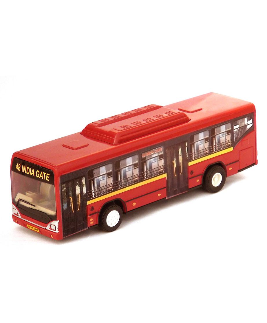 Centy Pullback Low Floor Toy Bus – Red – shopelse.in