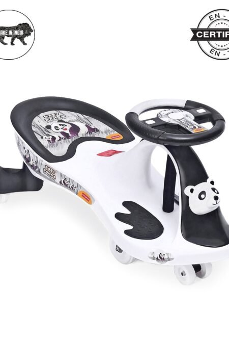 Baby Panda Gyro Swing Car With Steering Wheel - Black & White