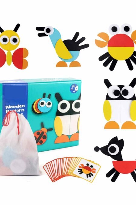 Wooden Tangrams Animal Pattern Puzzle Set - 29 Pieces