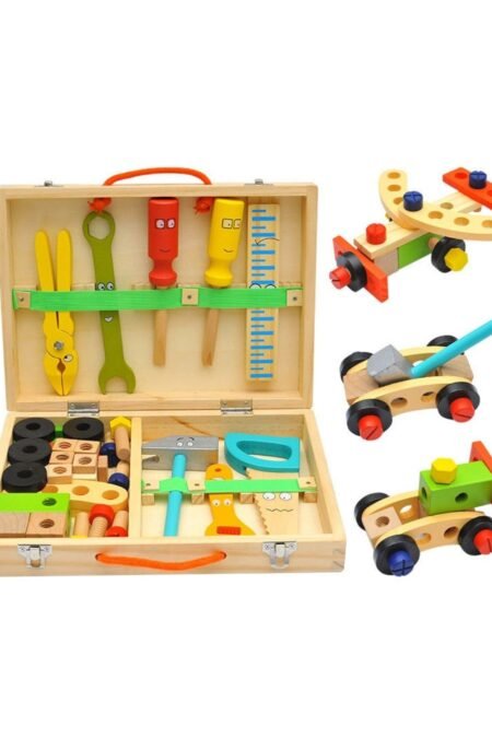 Wooden Tool Kit Set With Tool Box 33 Pieces